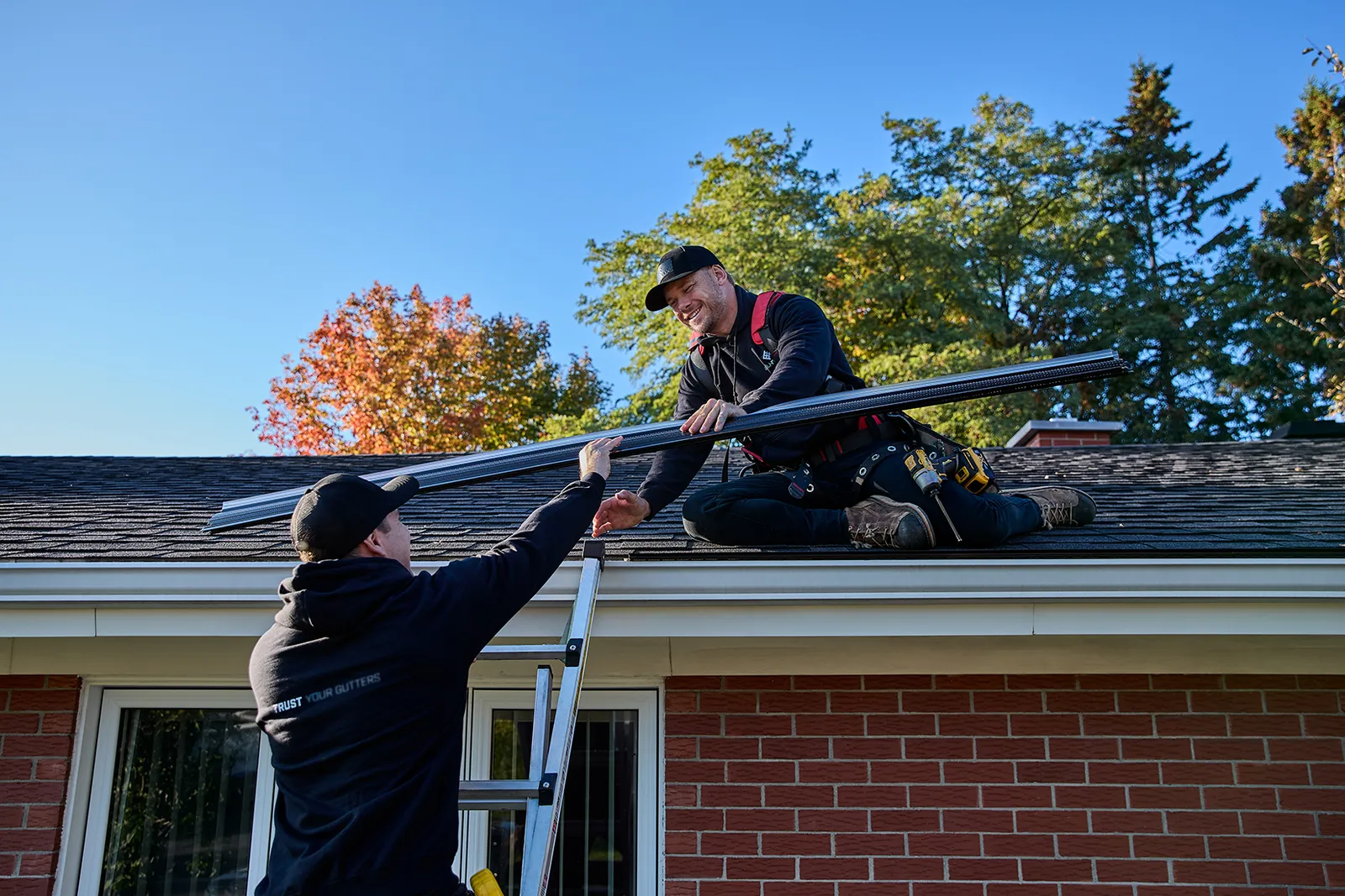 On-site gutter forming and install prep — FSG Home Improvement, Northern Virginia